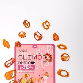 SLIMORE Korean Fruit Chips (Cherry Tomato) 6 Pouches – 100% Natural Dried Fruit Snack | Apple, Pear, Cherry Tomato & Seasonal Mandarin | No Sugar, No Additives | NIR Low-Temp Dried _ Made in KOREA
